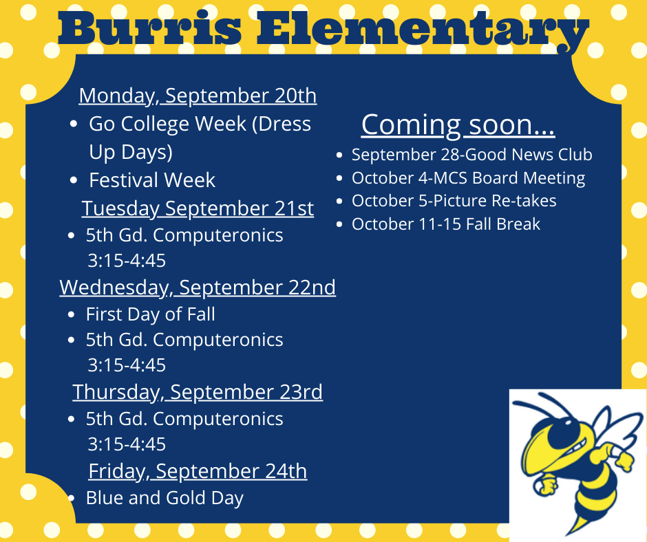 Weekly Burris Bulletin